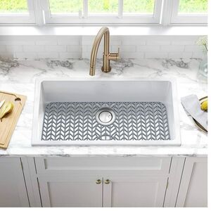 AWOKE Sink Protectors for Kitchen Sink Gray 29"x 15.35" Sink Mat
